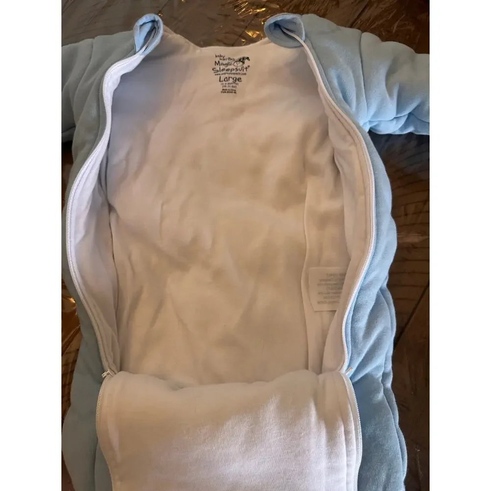 HALO Baby Merlin's Magic Sleepsuit Blue 3/4 Sleeve Blanket Boy Sz L (6–9 Months)